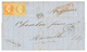 "METIDJA" : 1865 10c(n°21) + 40c(n°16) Obl. Ancre + Cachet Rarissime Du Paquebot METIDJA 14 Janv 65 Sur Lettre Avec Text - Maritieme Post