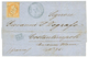 VARNA : 1867 40c(n°23) Obl. GC 5103 + VARNA TURQ. D' EUROPE Sur Lettre Pour CONSTANTINOPLE. TTB. - Sonstige & Ohne Zuordnung