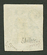 ST PIERRE ET MIQUELON : 25 S/ 1F (n°3) Obl. Filet Effleuré En Bas Sinon TTB. Signé BRUN + SCHELLER. Trés Rare (TILLARD C - Andere & Zonder Classificatie