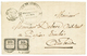 "Paire Du 10c TAXE LITHO. Utilisé En ALGERIE" : 1859 Paire Du 10c TAXE (n°1) , Un Timbre Petit Défaut Obl. CONSTANTINE A - Andere & Zonder Classificatie