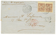 1878 CG Superbe Paire Du 20c SAGE Obl. PAQ. FR POINTE A PITRE Sur Lettre Pour La FRANCE. Luxe. - Autres & Non Classés