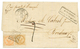 1872 AIGLE 10c + 40c + Taxe 7 Biffée + GUYANE CAYENNE + AFFRANCHISSEMENT / INSUFFISANT Sur Lettre Pour BORDEAUX. RARE. T - Otros & Sin Clasificación