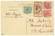 GUYANE : 1922 TAG 0,75 Noir Sur Rose (PA N°5) Léger Pelurage à Droite + 10c(x2) + 5c Obl. ST LAURENT DU MARONI Sur Carte - Andere & Zonder Classificatie