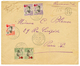 LAOS - RED-CROSS : 1919 INDOCHINE CROIX-ROUGE 5c(x2) + 10c+ 15c(x2) Obl. XIENG-KHOUANG LAOS Sur Enveloppe RECOMMANDE Pou - Sonstige & Ohne Zuordnung