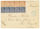 1888 COLONIES GENERALES 1c Bande De 5 + 2c Bande De 5 Obl. CORR. D'ARM. PAQ FR D N°2 Bleu Sur Enveloppe Pour La FRANCE.  - Other & Unclassified