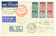 MAROC - ZEPPELIN : 1934 MOROCCO AGENCIES 2 1/2d+ 4d(x2)+ 6d(x2) Obl. REGISTERED BRITISH POST OFFICE TETUAN + PAR GRAF ZE - Andere & Zonder Classificatie