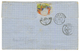 REUNION : 1867 COLONIES GENERALES AIGLE 10c + 40c Obl. ANCRE + LIGNE T PAQ FR Sur Lettre TAXEE Avec Texte De ST DENIS Po - Autres & Non Classés