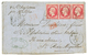 "Affrt à 2F40 Pour L' ILE Aux CHIENS" : 1866 80c(n°24)x3 Obl. GC 3734 Sur Lettre De ST MALO Pour L' ILE AUX CHIENS (ST P - Other & Unclassified