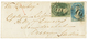 TASMANIA To INDIA : 1863 2d + 4d Canc. 10 On Envelope From BRIGHTON To INDIA. BPA Certificate (2017). Vf. - Usados