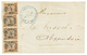 EGYPT : 1866 FIRST ISSUE 10 PARA (x4) Canc. CAIRO On Cover To ALEXANDRIA. DIENA Certificate (1978). Vvf. - Altri & Non Classificati