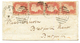 "PANAMA TRANSIT" : 1880 1d(x4) Canc. C35 + PANAMA-TRANSIT On Envelope (reduced At Base) From H.M.S SHANNON To GREAT BRIT - Altri & Non Classificati