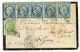 "NAGASAKI Via CHINA" : 1874 FRANCE 5c(pd) + 25c(x5) Canc. GC 5104 + SHANG-HAI CHINE On Envelope With Full Text Datelined - Autres & Non Classés