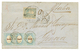 MEXICO : 1870 25c Canc. FRANCO VERA-CRUZ On Cover ( Triple Rate) To GENOVA (ITALY) Taxed On Arrival With 1 LIRE Strip Of - Messico