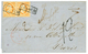 1864 Superb Pair 15c Canc. FRANCO + "AFFRANCHISSEMENT INSUFFISANT" + "12" Decimes Tax Marking On Entire Letter To PARIS( - Andere & Zonder Classificatie