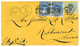 PERU : 1878 GB 1 Shilling + PERU 5c(x2) Canc. Circular Bar Cork On Envelope To RICHMOND (USA). Scarce. MOORHOUSE Certifi - Pérou