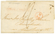 STRAITS SETTLEMENTS : 1857 Boxed OVERLAND Via MARSEILLES + Red Cachet M/NR On Entire Letter From SINGAPORE To GREAT BRIT - Straits Settlements