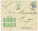 YEMEN - TURKEY : 1912 TURKEY 10p Block Of 4 + 1P Canc. HODEIDA On REGISTERED Envelope To AUSTRIA. Vvf. - Sonstige & Ohne Zuordnung