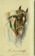 NANNI SIGNED 1910s POSTCARD - WOMAN WITH HORSE - N.257-5 (BG330) - Nanni
