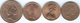 Fiji - 1 Cent - 1981 (KM39); 1992 (KM49a); 2006 (KM49b); 2 Cents - 1992 (KM50a) - Figi