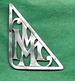 MONOGRAMME De MAROQUINERIE En ARGENT " M.M."   5.5 X 6.5 Cm -  Ornement Vintage  Sacoche, Bagage Ou Sac - Poinçons - Silverware