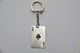 Vintage KEYCHAIN : METAL ACE PLAYING CARDS - RaRe - 1980's - Porte-cles - Porte-clefs