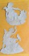 Chromo Decoupis Gaufré Circa 1890 Angelot Ange Forgeron Coeur  7,5 Cm - Angels