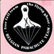 Sticker - BELGIAN PARACHUTE TEAM - Free Fall Team - The Flying Ghost - Autocollants