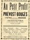 Affichette Ancienne Prévost-Bougès à Orléans. Belle Image D'Epinal Au Verso. Marchés à Jargeau, Neuville Aux Bois ... - Afiches