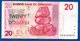 Zimbabwe  -  20 Dollars 2007   - Pick # 68    - état  TB+ - Zimbabwe