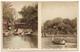 Old Photochrom Colour Postcard, Bedford, Double View Card, Boat Slide, Childrens Boating Lake. - Bedford