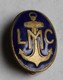 Ancienne Broche Insigne émaillée LMC Ligue Maritime Et Coloniale Navire Bateau Ancre Marine - Autres & Non Classés