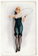 Girl With Whip (dominatrix) And 3 Other Illustrated  Vintage Postcards Unused B190520 - Pin-Ups