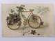 CPA Gaufrée, SOUVENIR, Vélo Bicyclette Fleur Violettes, écrite En 1904, Timbre - Souvenir De...