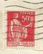 PAIX 50C BDF FAUX DE BARCELONE + SEMEUSE 15C LETTRE PARIS 1937 SIGNE CALVES TRES RARE - 1932-39 Peace