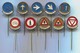 Traffic Road Sign - Verkehrszeichen, Vintage Pin, Badge, Abzeichen, 10 Pcs - Other & Unclassified