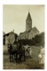 Carte Photo - Montbellet - Eglise Saint Didier (belle Scène Agricole, Faucheuse Attelée à Deux Chevaux) Pas Circulée - Autres & Non Classés