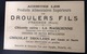 FRESNES Chocolat Droulers La Magicienne Chromo Dorée Chasse Chasseur Perdreaux Chien Fusil Oiseaux - Autres & Non Classés