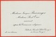 Faire-part Invitation Madame Jacques BASZANGER Madame Paul TUR Hôtel George V 75008 PARIS - Autres & Non Classés