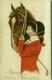NANNI SIGNED 1910s  POSTCARD - WOMAN & HORSE - 150/4 (BG352) - Nanni