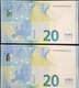 PAAR CORRELATIV EURO SPAIN 20 V006 DRAGHI, UNCIRCULATED - 20 Euro