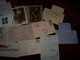 Lot De Documents Et Papiers Divers Allemand Guerre De 1943/45.......cartes Postales , Lettres ,timbres Avec Tampons..... - Documents