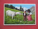 Children & Goat  Swiss Mountain   Ref 3373 - Europe