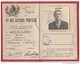 S13- 47) VILLE DE TONNEINS - COMPAGNIE DES  SAPEURS  POMPIERS  - CARTE D'IDENTITE DE 1944 - 2 SCANS) - Tonneins