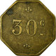 Monnaie, France, Grande Brasserie Lorraine, Nancy, 30 Centimes, TTB, Laiton - Noodgeld