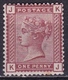 G.B. 1880 Queen Victoria WM Imperial Crown (49) 1 D Brown Coloured Cornerletters SG 166 MH - Ongebruikt