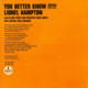 * LP *  LIONEL HAMPTON - YOU BETTER KNOW IT !!! (USA 1964 EX!!) - Jazz