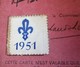 1951-BERRY BOURBONNAIS CHÂTEAUROUX CARTE DE ROUTIER SCOUT DE FRANCE SCOUTISME FRANÇAIS JAMBOREE  Né à TOURS 1932 - Scoutisme