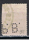 (BE 422) BELGIQUE // YVERT 138 //  PERFIN / PERFORE B P // 1915 - 1909-34