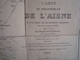 AISNE CARTE 1900. EN COULEURS TOILEE Direction M.BRUYANT Dimension 100cmX72cm Lire Scannes Impeccable - Cartes Géographiques