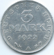 Germany - Weimar - 1922 - 3 Marks - KM28 - 3 Mark & 3 Reichsmark